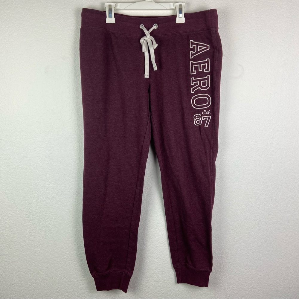 Aeropostale Burgundy Maroon Sweatpants Joggers